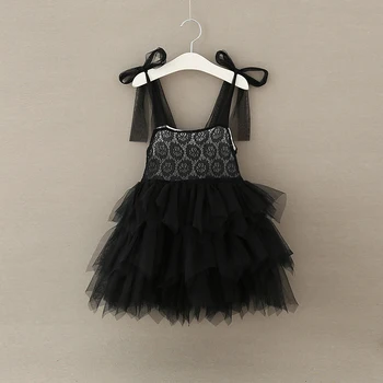 Лятото сексуалното черно сватбена рокля-пакет за момичета в търговията на дребно, рокля на принцеса, детски рокли за момичета, рокли за момичета, FF88