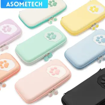 Сладък Котешки Нокът Чанта за Съхранение на Nintendo Switch Чанта за Преносим Калъф За Съхранение на Твърд Калъф Кутия За Nintend Switch Lite Чанта за Носене за Конзоли