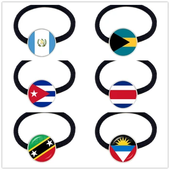 Гватемала, Бахамските острови, Куба, Коста-Рика, Федерация Сейнт Китс и Невис, Антигуа и Барбуда Ластични ленти за коса с националния флаг