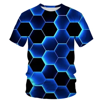 Лятна Триизмерна 3D върти Мъжка тениска Дамска Мода 3D Тениска С Къс Ръкав Harajuku стил хип-Хоп, Сладка Тениска
