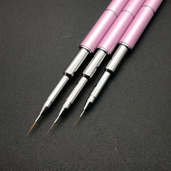 Розово Дизайн Нокти Подложка За Рисуване Писалка 3D Съвети, направи си САМ Акрил UV Гел Четка За Рисуване-Тънки Детайли, Маникюр Аксесоари За Нокти