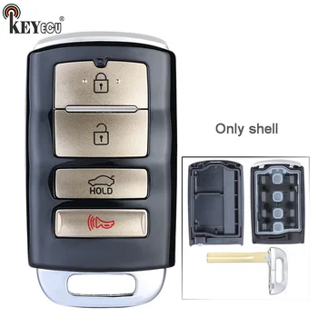 KEYECU за Kia Cadenza 2014-2016 K900 2015-2017 Умни 3 + 1 4 Бутона Безконтактно дистанционно на Ключа за Носене на Ключодържател, Без Притежателя на Батерията