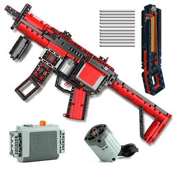 НОВА Актуализация на Електрически Двигател Мощност Играчки Пистолет е Подходящ за високотехнологични MOC-29369 MP5 Пистолет Модел Градивен елемент Тухла Момчетата си САМ 