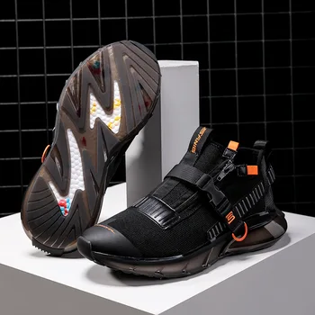 нова мъжки ежедневни обувки дишащи, леки амортизационен спортни маратонки за бягане Тенис обувки За бягане пътна обувки