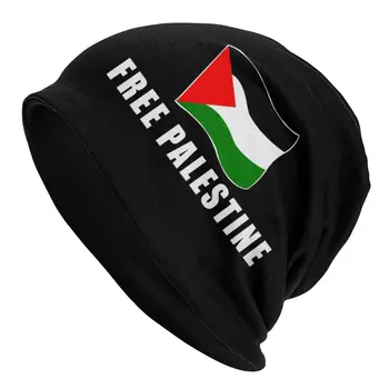 Безплатна Палестина Качулка Вязаная Капачка Открит Skullies Шапки, Шапки Палестинския Флаг Газ Арабски Мъжки Топли Шапки с Двойно предназначение