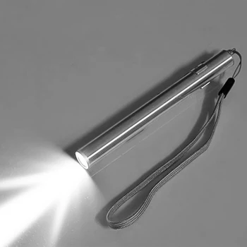 Енергоспестяващ Портативен Професионален Медицински Удобен Фенер за Писалки и USB Акумулаторна Мини-Фенерче LED Фенерче с Клипс от Неръждаема Стомана