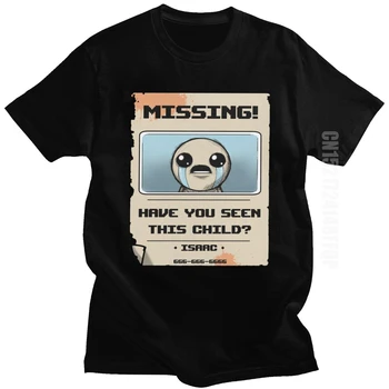 Модни Реколта Тениска Missing The Binding Of Isaac за Мъже, Забавна Тениска с видео игри, Лятна Памучен Тениска, Идея за Подарък за Рожден Ден