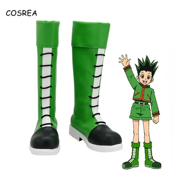 Аниме Hunter x Hunter Cosplay Gon Freecss обувки Обувки Вечерни Зелени Обувки Костюми за Хелоуин за Жени и Мъже Роля Вечерни Подпори