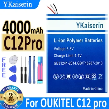 YKaiserin Батерия C12 Pro 4000 ма за Oukitel C12Pro C 12 Pro е Смартфон Bateria 