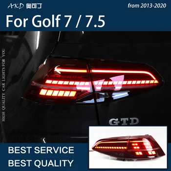 Автомобилни Фарове За Голф 7 2013-2017 Golf 7,5 2018-2021 LED Авто Задните Светлини Актуализация Golf 7,5 Дизайн Старт Анимация Аксесоари Комплект
