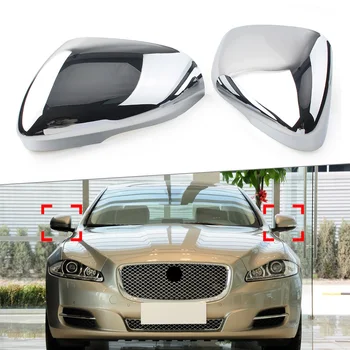 Автомобилна Хромирани Покриване на Огледала за обратно виждане За Jaguar XF XFR XFR-S XJ XJR XK XKR XKR-S XE 2010 2011 2012 2013 2014 2015 Дясно/Ляво