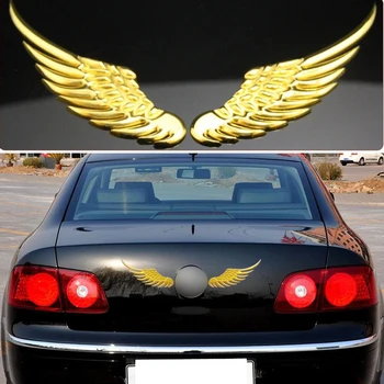 1 Чифт 3D Крила на Ангел Автомобилни Стикери Модни Метални Етикети За Полагане на Автомобили Авто Стикер Аксесоари За Мотоциклети Украса Иконата на Емблемата на