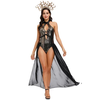 2020 Нов Секси Костюм на Египет Клеопатра За Възрастни, костюмиран римлянки от Змийска Кожа, Костюм Вещица Hydra за Cosplay На Хелоуин