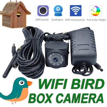 WIFI BIRD BOX КАМЕРА 5MP 2MP Мини Водоустойчива IR за нощно виждане IPC Костюм КОМПЛЕКТ Гледайте на живо или на запис кадри гнездящи птици с помощта на