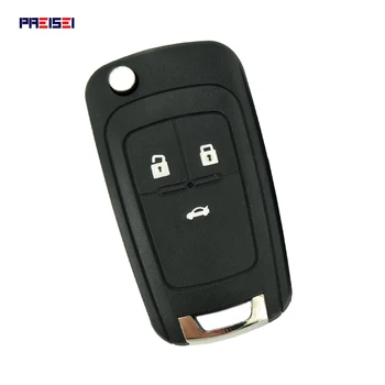 PREISEI 3 Бутона Flip Дистанционно Управление Калъф за Ключ За Chevrolet Cruze Автомобилни Аксесоари, Подмяна на Ключове Черупки