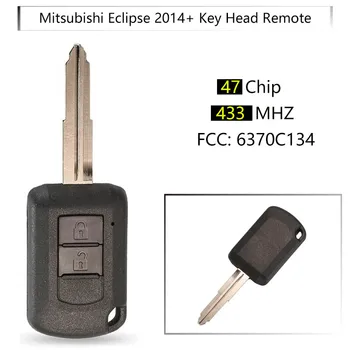CN011031 2 бутона на дистанционното на ключа 433 Mhz За Mitsubishi Eclipse 2014 + дистанционно управление J166E HITAG3 PCF7961XXT MIT11R 6370C134