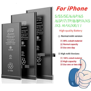 Висок клас Батерия За iPhone 6 6S 7 8 Plus X XR Xs Max 11 Pro 12 12 Pro Max 12 Мини Батерия за мобилен телефон с безплатни Инструменти