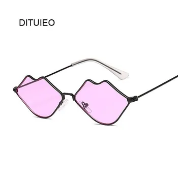 2020 Сладък Секси Дамски Слънчеви Очила За Устните, Жените Метална Дограма, Модни Vintage Слънчеви Очила За Жени UV400 Нюанси