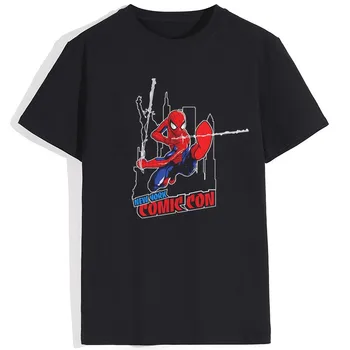 Marvel Отмъстителите Спайдърмен Тениска Удобна, Дишаща 100% Памук Модни Дрехи за Тийнейджъри Летни Потници Мъжки t-shirt 2022