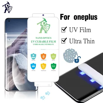 1-3шт Oneplus 10 9 Pro UV-филм HD Гидрогелевая, с пълно покритие, Подходящ за UV-защита на екрана За Oneplus 7 8 Pro Извити Защитно не Стъклена