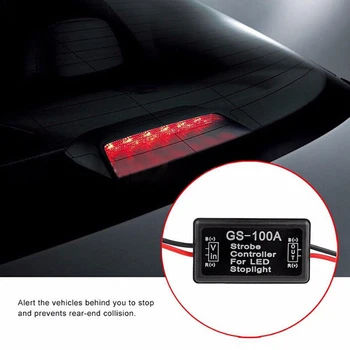 Авто led Модул GS-100A Flasher, Спирачна Стоп-Сигнал, 12 В, Flash, ефекта на светлинни Контролер