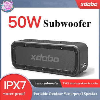 Xdobo Wake1983 50 W Bluetooth Високоговорител Преносим Безжичен Супер Бас Водоустойчив Субуфер 360 Стерео Съраунд TWS Колона Звукова Панел