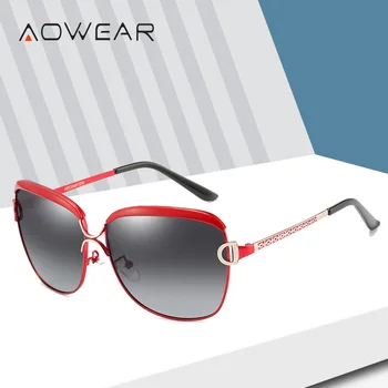 AOWEAR Реколта Големи Слънчеви Очила Дамски Поляризирани UV400 Нюанси на Слънчеви Очила За Шофиране Женски Големи Квадратни Очила Gafas