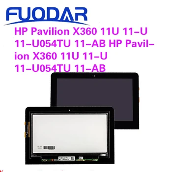 НОВ екран За лаптоп HP Pavilion X360 11U 11-U 11-U054TU 11-AB LCD Сензорен дисплей Дигитайзер В Събирането на Черно Гъвкав Кабел
