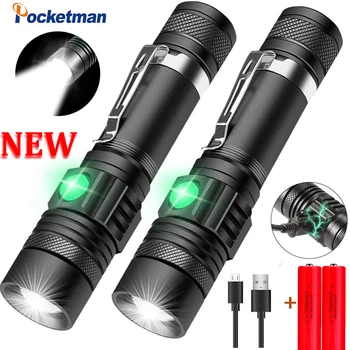 Pocketman V6/L2/T6 Led Светлини USB Акумулаторна Фенерче под наем Фенер Открит Водоустойчив Фенер Увеличение Факел