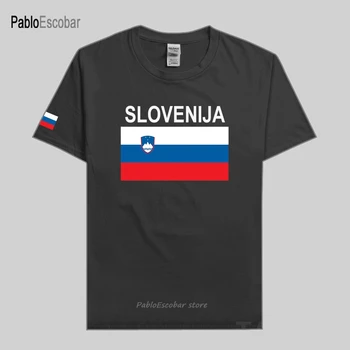 Словения Словенская мъжка тениска потници национален отбор тениска 100% памук тениска облекло тениски държава спортни НОВИНИ Slovenija SI