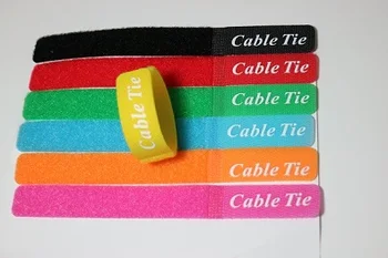 7 бр./лот 2 см. * 18 cm кабелни връзки за многократна употреба Кука контур кабелни превръзки тел организаторите на притежателите на