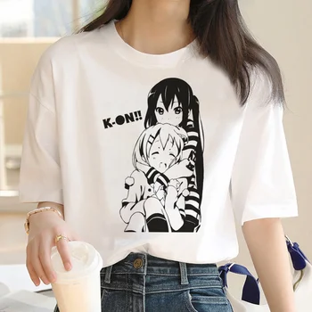 тениска k-on мъжка тениска реколта бяла тениска с принтом ежедневно облекло тениска аниме