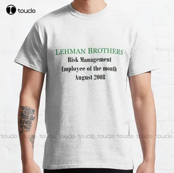 Нова Пародия на Управление на риска на Lehman Brothers Класическа Тениска Памучен Тениска S-3Xl