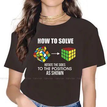 Как да Решите Пъзела, Забавна Ежедневна тениска с кубчета, Математически Рубик, Творчески Върхове, Удобна Тениска с Къс Ръкав, Специална 4XL
