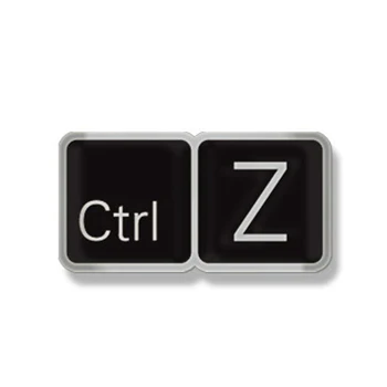 Ctrl Z эмалевая жени клавиатура иконата за отмяна на мини чифт копчета брошка сладко забавно чанта е аксесоар