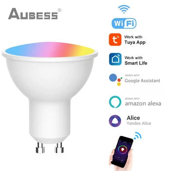 Sasha Zigbee/Wi-Fi Gu10 Led лампа 4 W RGBW Smart Life Приложение за Управление на Led Лампа Работи с Yandex Алиса Google Home Алекса