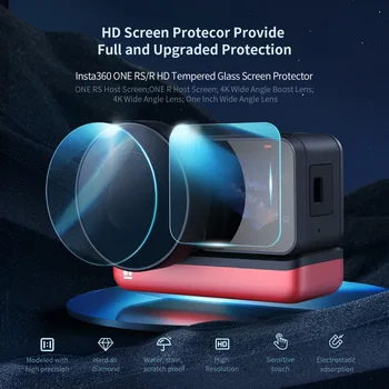 aMagisn За Insta360 One RS /R Закалена филм домакин 4K широкоъгълен супериорна однодюймовый широкоъгълен обектив защитен слой от закалено стъкло