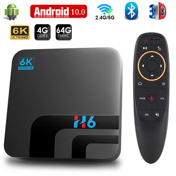 Android TV Box Android 10 4 GB 64 GB 32 GB 6 КЪМ 3D Видео H. 265 мултимедиен плейър 2,4 Грама на 5 Ghz Wifi Bluetooth Телеприставка Smart TV Box най-Добрата