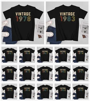 Реколта 1978 Ретро 40th Подарък За Рожден Ден 1961-1991 е роден на Всички хора Мъжка Тениска Тениска Тениска Дамски Дрехи За Момчета Памучни тениски