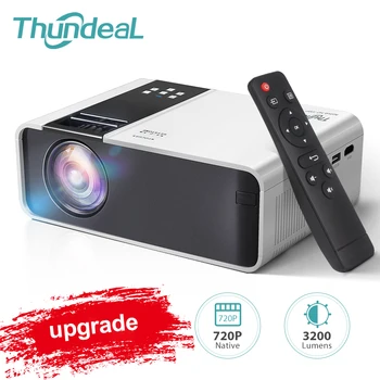 ThundeaL HD Мини Проектор TD90 Native 1280x720 P Led Wi Fi Проектор за Домашно Кино 3D Smart 2 До 4 До Видео Филм Proyector