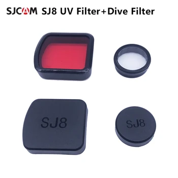 UV-филтър SJ8 PRO + Капак на обектива + Защитен калъф за корпуса + Филтър за гмуркане За SJCAM SJ8 pro / SJ8 PLUS / SJ8 AIR Camera