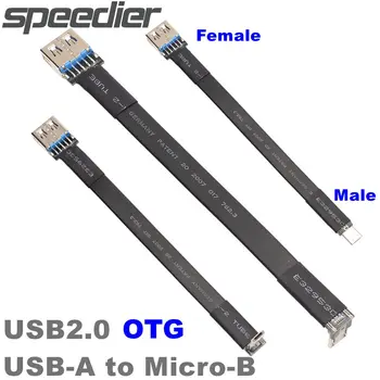 ADT USB 2.0 С Micro USB Удлинительный Кабел Тип A MicroB Женски Мъжки USB 2.0 удължителен кабел OTG ID За GPS Твърд Диск USB2.0 Удължител