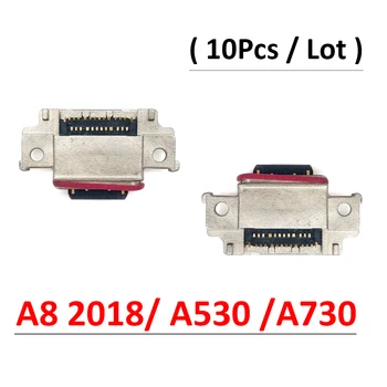 10 бр./лот, USB порт за зареждане Конектор за зареждане Конектор за док-станция за Samsung A8 2018 A530 A730
