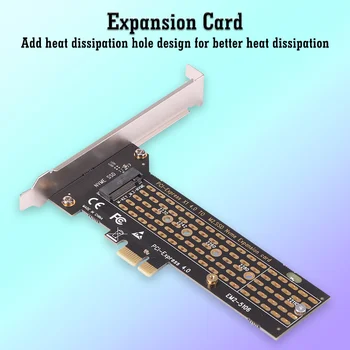 EM2-5106 SSD M. 2 за PCI-E 1x Странично Карта за M-Key NVME, B-Key SATA Компютърен адаптер 2230,2242,2260,2280,22110 PCI Express Extende