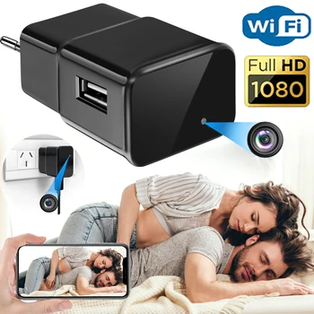 1080p Wifi Mini Зарядно Устройство за Камера Включете Камера Full HD USB Безжична Камера видео Рекордер 5V Зарядно за Домашна Сигурност Микро Камера