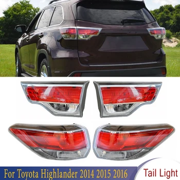 За колата Отвън Вътре Задна светлина Подходящ За Toyota Highlander 2014 2015 2016 Задни задни Стоп-сигнал за Задния Стоп-сигнал на Аксесоари за Автомобили