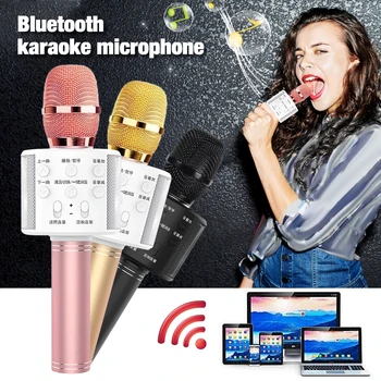 WS-858 Безжичен Караоке Микрофон Ръчно USB Професионален Микрофон Bluetooth Микрофон Студийная Запис За Телефони iPhone, iPad Авто КОМПЮТРИ