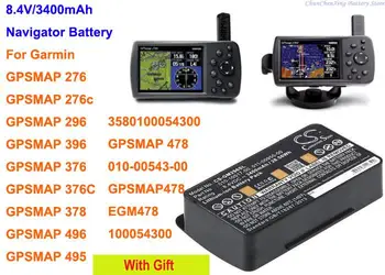Камерън Китайско 3400 mah Батерия за Garmin EGM478, GPSMAP 276, GPSMAP 276c, GPSMAP 296, GPSMAP 376,376 C, 378, GPSMAP 396,478,495,496
