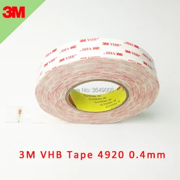 Една ролка тиксо марка 3M 4920 бял цвят VHB с Двустранно Покритие От Прозрачен Акрил с дебелина 0,4 мм