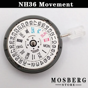 С часовников механизъм NH36 Механичен с Автоматично Дата в позиция 